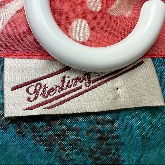 Sterling Styles vintage multicolor artsilk cardigan OS - Picture 4 of 8